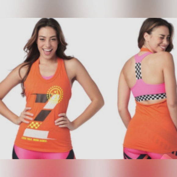 NWT Women's Zumba Fitness Halter Tank Top - Picture 1 of 4